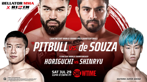 Watch BELLATOR x RIZIN: Pitbull vs De Souza 7/29/23