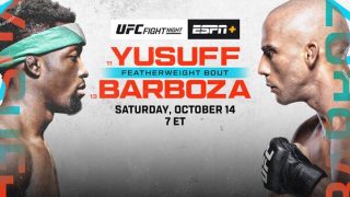 Watch UFC Fight Night: Yusuff vs Barboza 10/14/23